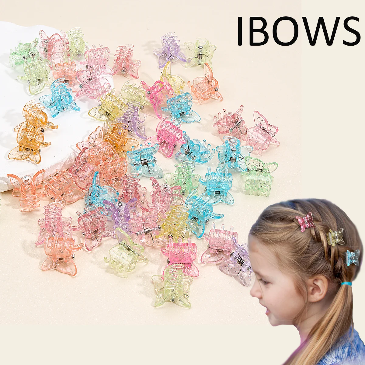 50Pcs 아기 소녀 머리핀 10 여러 가지 빛깔의 색상 미니 머리 발톱 클립 작은 작은 꽃 자용 어린이 학교 모자를 쓰고 있죠 액세서리