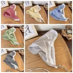 부드러운 랩 삼각형 헤어 밴드 스트랩, 목가적인 스타일 스위트 머리띠, 격자 헤어 스카프, 터번 액세서리, 조절 가능한 활 머리 스카프 - 이미지 4