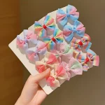 소녀 선물에 적합한 다채로운 활 머리핀 12개 - 이미지 5