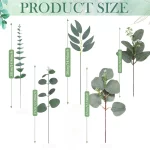 50PCS 혼합 인공 유칼립투스 잎 가짜 꽃 가짜 버드나무 삽목 DIY 꽃다발 결혼식 꽃 홈 파티 테이블 장식 - 이미지 6