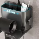 헤어 드라이어 거치대 벽걸이 헤어 스트레이트너, 헤어 스탠드, 욕실 정리함 선반, 욕실 정리정돈 선반, 1 개 - 이미지 4