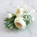 Boutonniere 꽃 코사지 핀 Boutonniere Buttonhole 남자 웨딩 팔찌 신부 들러리 웨딩 Buttonhole 증인 코사지 2024 - 이미지 4