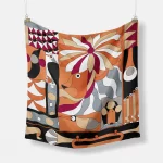 70cm Foulard 럭셔리 2025 시폰 목도리 스퀘어 스카프 여성용 Hijab 패션 랩 Neckerchief 여성 헤어 밴드 리본 머리띠 - 이미지 4