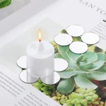 100pcs 미니 눈물 모양 거울 스티커 아크릴 원형 공예 거울 자기 접착 모자이크 타일 DIY 아트 벽 문 홈 장식 - 이미지 3