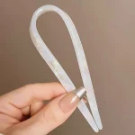 여성을위한 U 자형 아크릴 헤어 클립 한국 스타일 포니 테일 머리핀 패션 소녀 헤어 컬러 머리핀 - 이미지 5