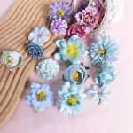 3/21Pcs 혼합 인공 꽃 실크 장미 가짜 꽃 홈 룸 웨딩 장식 DIY 공예 화환 꽃다발 액세서리 - 이미지 4
