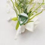 Uflower 은방울꽃 포켓 Boutonniere 신랑 Groomsmen 게스트 Boutonniere 결혼식, 동창회, 기념일, 졸업식 - 이미지 6