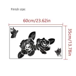 나비 3D 로즈 미러 벽 스티커 자체 접착 아크릴 거울 사랑스러운 꽃 데칼 DIY 장식 이동식 장식 벽화 - 이미지 6