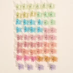 50Pcs 아기 소녀 머리핀 10 여러 가지 빛깔의 색상 미니 머리 발톱 클립 작은 작은 꽃 자용 어린이 학교 모자를 쓰고 있죠 액세서리 - 이미지 6