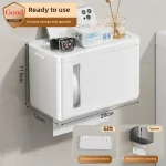 마운트 화장실 티슈 상자 펀칭 라이트 없음 럭셔리 스토리지 랙 욕실 방수 롤 종이 상자 벽 화장실 스토리지 랙 - 이미지 6