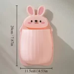 1pc 귀여운 토끼 스토리지 랙 펀칭 마킹 필요 없음 메이크업 브러쉬 스토리지 박스 욕실 벽 마운트 칫솔 홀더 - 이미지 6