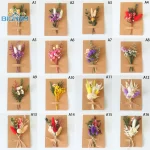 미니 자연 마른 꽃 꽃다발 신부 들러리 Boutonnieres 크리스마스 웨딩 장식 발렌타인 데이 DIY 꽃 재료