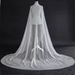 신부 진주 베일 여자 아이보리 화이트 2025 새로운 웨딩 액세서리 1.5m 와이드 1 층 대성당 Velos de Noiva 맞춤 제작 베일 - 이미지 6