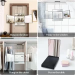 5 방향 거울, 셀프 헤어 커팅용 이발사 거울, 남성용 360 ° 면도 거울, 브레이딩용 높이 조절 메이크업 거울 - 이미지 6