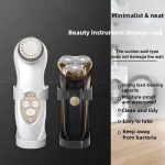 자체 접착식 욕실 정리함 랙 남성용 손질 도구용 벽걸이형 면도기 및 칫솔 홀더 - 드릴 후크 선반 없음 - 이미지 4