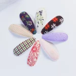 10 개/몫 패브릭 격자 무늬 신선한 인쇄 면화 합금 헤어 클립 어린이 BB 머리핀 소녀 Hairgripe 모자를 쓰고 있죠 어린이 헤어 액세서리 - 이미지 5