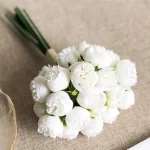 27 헤드 인공 실크 장미 번들 경량 럭셔리 장미 꽃다발 홈 사진 소품 웨딩 장식 - 이미지 6