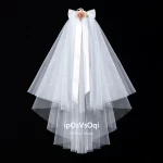 신부 베일 웨딩 베일 짧은 웨딩 베일 진주 꽃 신부 베일 웨딩 헤어 액세서리