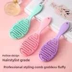 1PCS 젖은 브러시 매직 빗 안티 엉킴 방지 정적 헤어 브러시 스타일링 도구 이발사 헤드 마사지 빗 헤어 케어 스타일링 도구 - 이미지 2