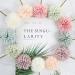 6개의 인공 민들레와 국화 공 부케 - 집, 사무실, 커피숍, 정원 파티, 웨딩 장식에 적합 - 이미지 3