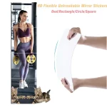 자체 접착 거울 시트, 유연한 비 유리 거울, 탈착식 거울 벽 스티커, 홈 룸 침실 3D 벽 장식 - 이미지 3