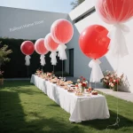 36 인치 블루 그린 큰 풍선 웨딩 장식 생일 파티 거대한 헬륨 풍선 1.5m * 1.5m 흰색 거즈 로맨틱 파티 장식 - 이미지 5