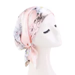 여성 새틴 Pre-tied Turban 새로 페이즐리 패턴 이슬람 머리띠 소프트 Flexib 헤어 스카프 Chemo Cap Leadies Head Wrap Bandana - 이미지 6