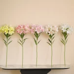 INS 인공 실크 꽃 꽃다발 가짜 백합 꽃다발 크리 에이 티브 꽃다발 연인 백합 친구 보내기 신선한 거실 장식 - 이미지 5