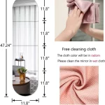 4/8pcs 자기 아크릴 거울 타일 DIY 유연한 비 유리 안전 거울 시트 벽 스티커 Shatterproof, 홈 장식 - 이미지 2