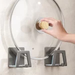 2pcs 주방 스폰지 홀더 싱크 스폰지 배수 건조 랙 냄비 커버 랙 자기 접착제 스토리지 홀더 주방 주최자 - 이미지 4