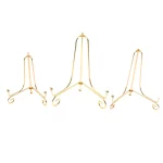 골드 다리미 디스플레이 스탠드 공예 브래킷 책 거치대 사진 받침대, 그릇 접시 프레임, 그림 플레이트 랙, 이젤 보관 장식 - 이미지 5