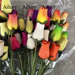 2.5cm 직경 꽃 나무 장미 스파이크, 플로리스트 꽃다발 공예, 혼합 색상, 작은 선물, 파티 용품 장식, 160 개 - 이미지 2