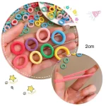 100/200/300/500 PCS 소녀 다채로운 탄성 헤어 밴드 포니 테일 잡아 헤어 타이 고무 밴드 Scrunchie 액세서리 밴드 소녀를위한 - 이미지 6