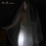 간단한 일반 신부 베일 성당 웨딩 액세서리, 부드러운 얇은 명주 그물 벨로 드 노비아 블랑코 웨딩 베일 2024 - 이미지 4