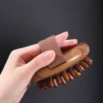 바디 안티 셀룰라이트 브러쉬 진정 나무 에센셜 오일 스파 에어 쿠션 마사지 헤어 빗 두피 마사지 브러쉬 각질 제거기 - 이미지 5