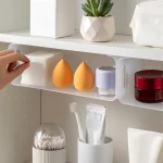 WORTHBUY 욕실 정리함 선반 벽걸이 화장품 스킨 케어 보관 랙, 다기능 캐비닛 메이크업 보관 거치대 - 이미지 3