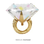 풍선 DIY 웨딩 장식 풍선 다이아몬드 반지 소년 소녀 고백 제안 약혼 분위기 파티 장식 풍선 - 이미지 5