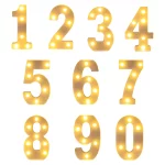 21cm 따뜻한 빛 최대 미니 그림 LED 밤 램프 번호 0-9 프레임 디지털 천막 로그인 웨딩 생일 크리스마스 장식 2024 - 이미지 6