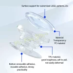 재미를 위해 투명 접이식 전화 소켓 손가락 반지 GripTok Posket 핸들 DIY 휴대 전화 스탠드 기본 그립 홀더 액세서리 - 이미지 5