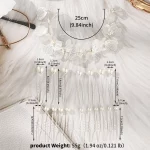 모리 스타일 나비 꽃 수제 헤어 밴드와 머리 핀 세트 여자를위한 패션 파티 머리띠 축제 보석 머리 장식 - 이미지 6