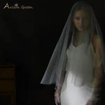 간단한 일반 신부 베일 성당 웨딩 액세서리, 부드러운 얇은 명주 그물 벨로 드 노비아 블랑코 웨딩 베일 2024 - 이미지 3