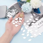 100pcs 아크릴 다이아몬드 모양 거울 스티커 모자이크 타일 대량 자체 접착 DIY 공예 미술 거울 벽 문 홈 장식 - 이미지 2