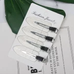 4pcs 6cm 헤어 클립 벤드 없음 원활한 헤어 클립 사이드 뱅스 자용 메이크업 워시 페이스 액세서리 여자 여자 스타일링 헤어핀 - 이미지 5