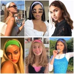 여성을위한 새로운 여름 스포츠 요가 머리띠 조정 가능한 남성 러닝 흡수 땀 탄성 헤어 밴드 솔리드 컬러 머리띠 도매 - 이미지 3