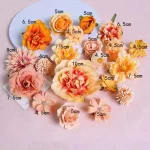 3/21Pcs 혼합 인공 꽃 실크 장미 가짜 꽃 홈 룸 웨딩 장식 DIY 공예 화환 꽃다발 액세서리 - 이미지 6