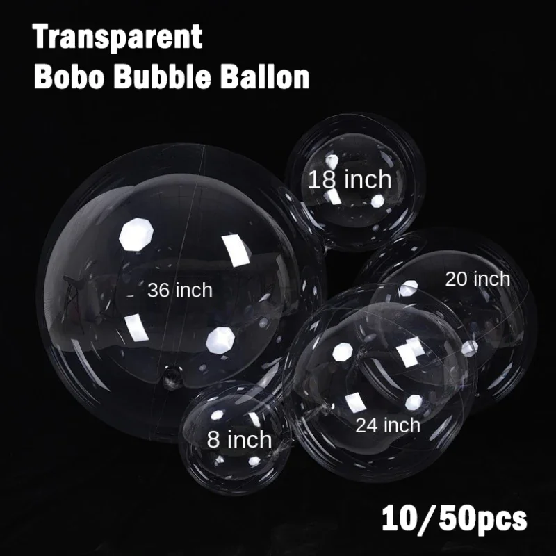 8/18/20/32/36in 투명 버블 풍선 생일 파티 결혼식 투명 풍선 풍선 헬륨 풍선 파티 홈 장식