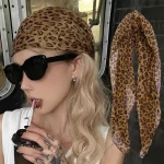 여성용 레트로 레오파드 머리 스카프, Y2K 하이 퀄리티 편안한 패션 머리 스카프, 따뜻한 다용도 파티 스카프, 절묘한 액세서리